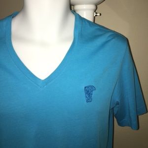 Versace shirt. Men’s. Blue. V-neck.